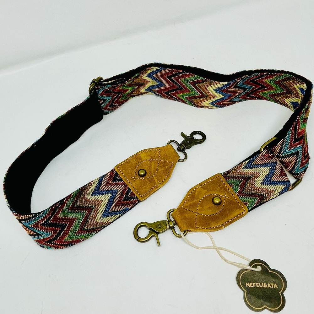 Nefelbata Colorful Zigzag Chevron Patterned Strap